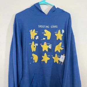 Blue, soft star hoodie, XXXL